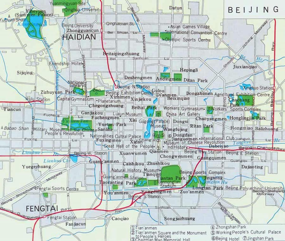 kaart Peking linnas