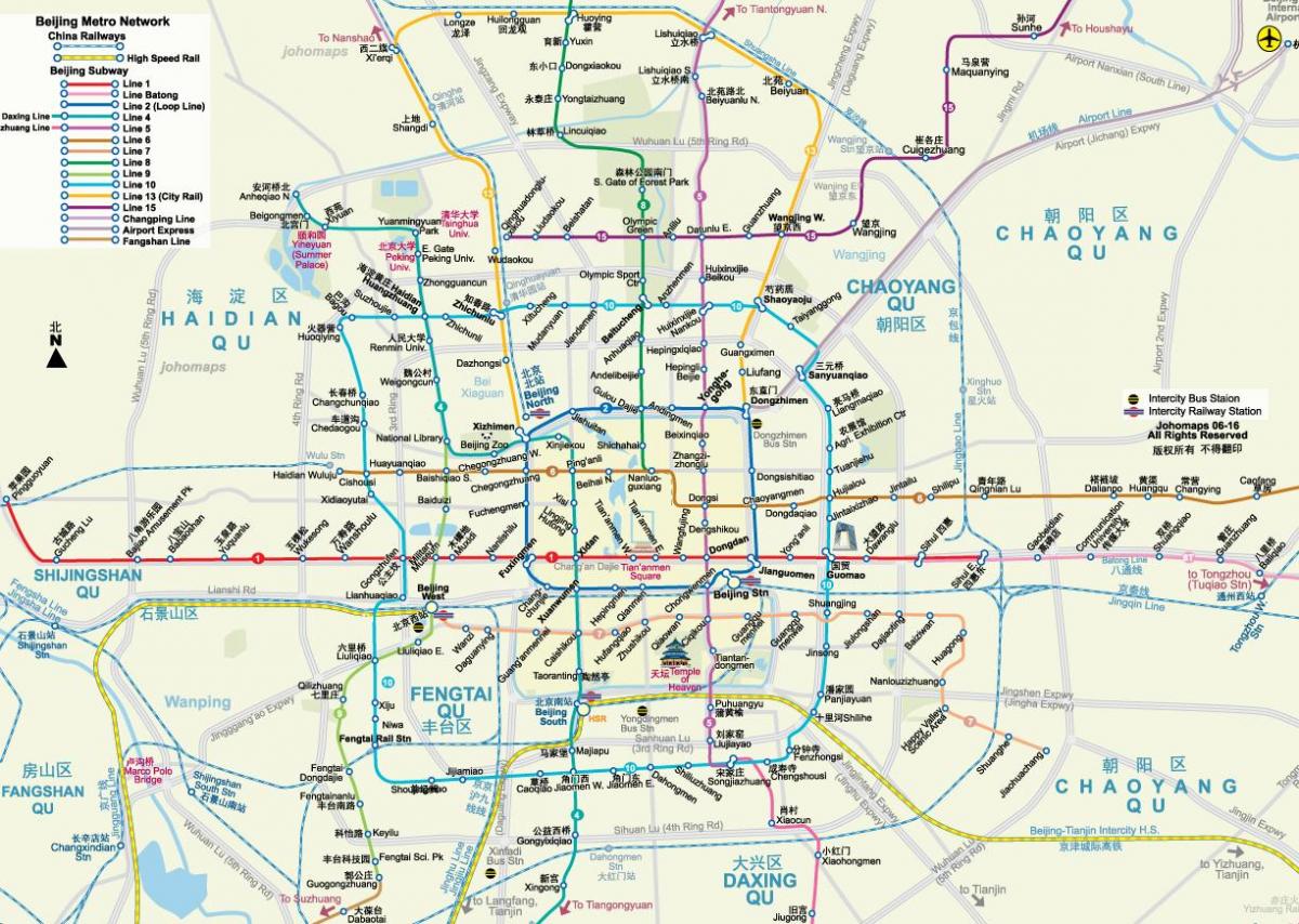 Pekingi mtr kaart