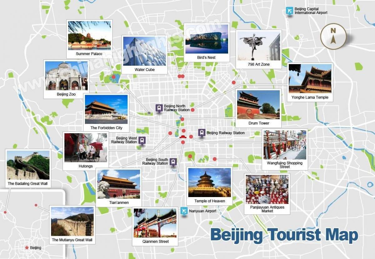 Peking vaatamisväärsused kaart