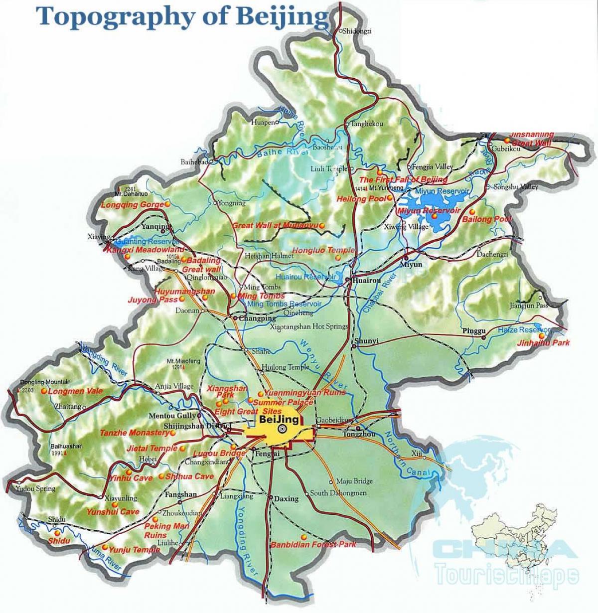 kaart Peking topograafiline