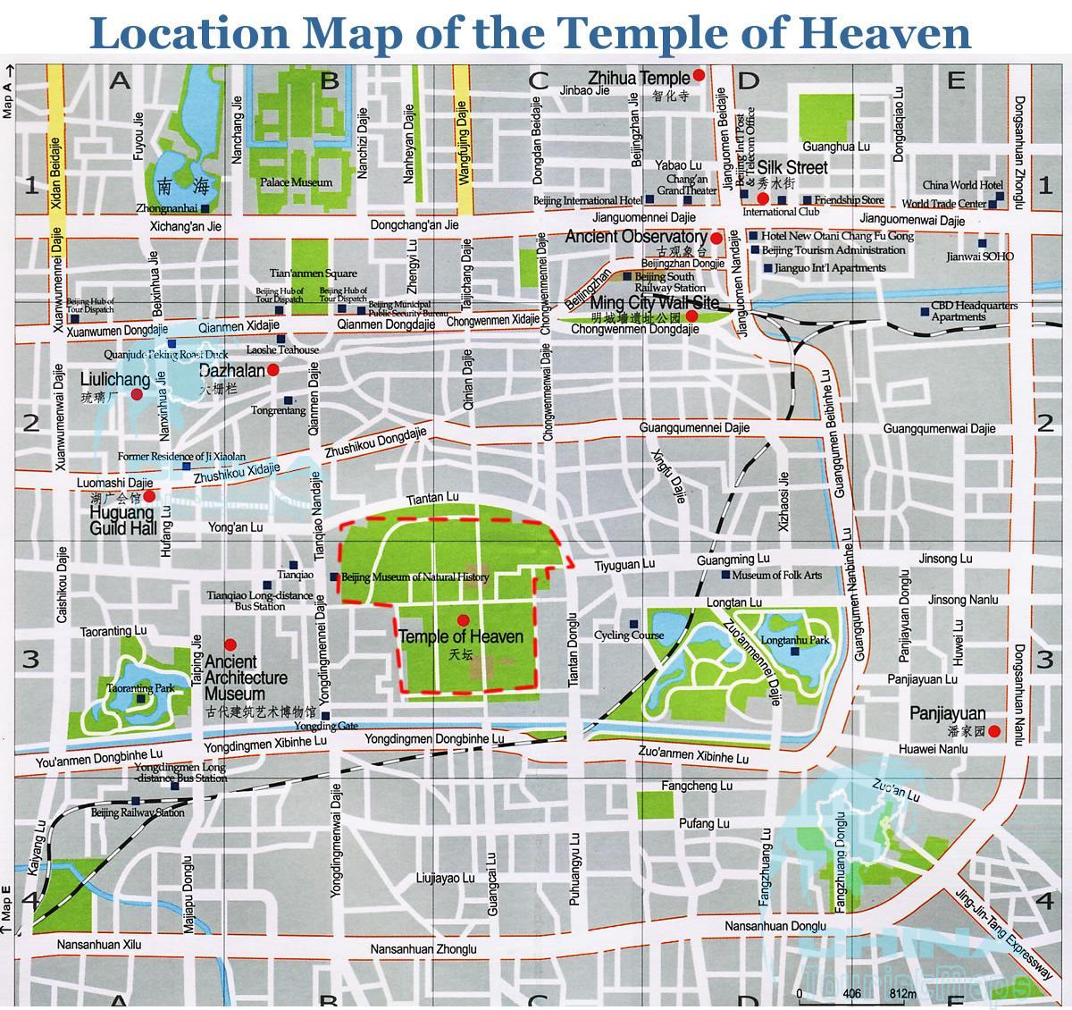kaart temple of heaven 