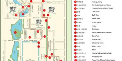 Kaart Peking hutong