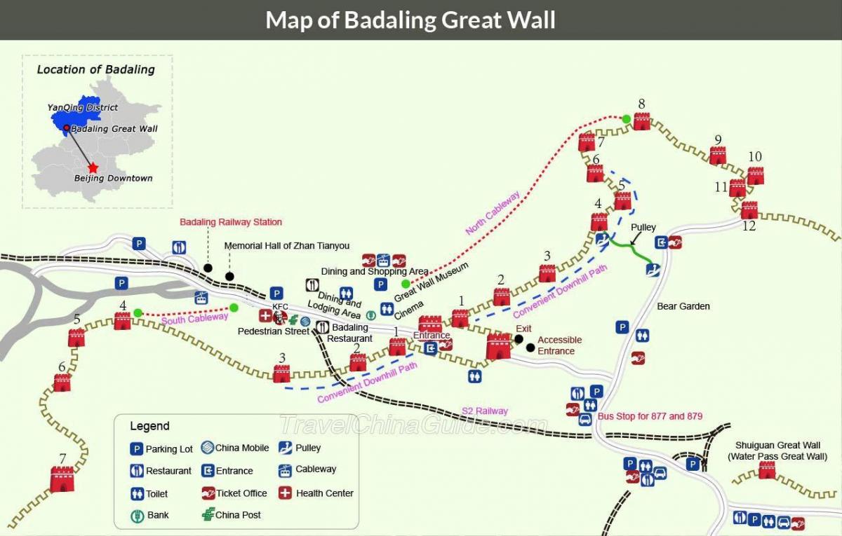 Pekingi great wall kaart