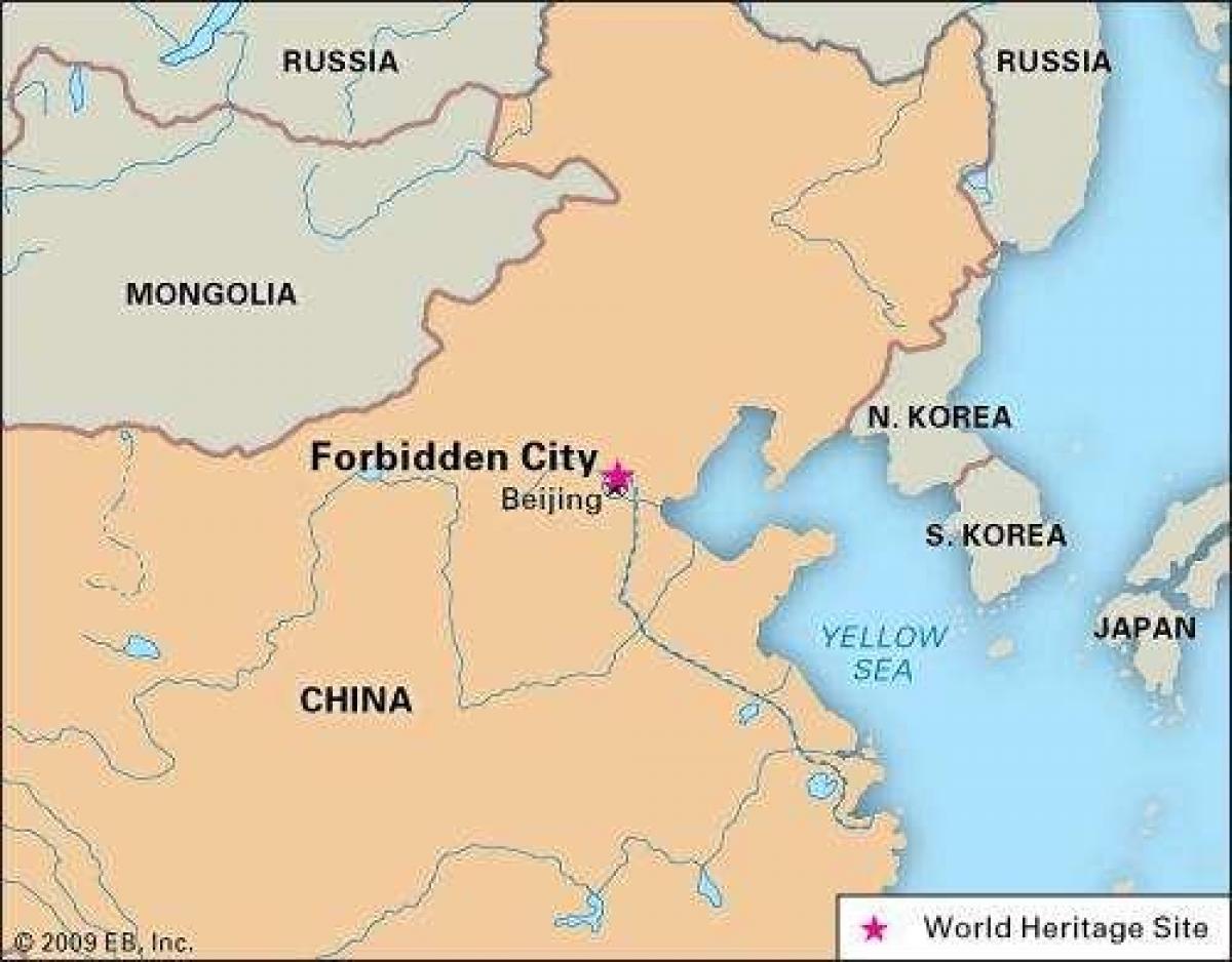 keelatud linn, Hiina kaart
