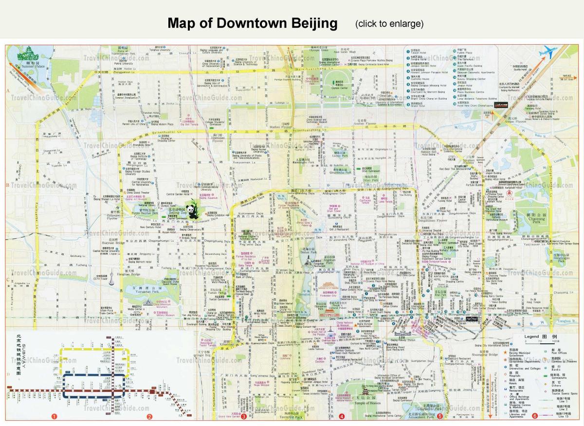 Pekingi vaatamisväärsustega kaart