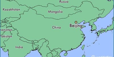 Kaart Beijing asukoht kaardil maailma